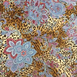 tissu maille stretch jersey de coton multicolore