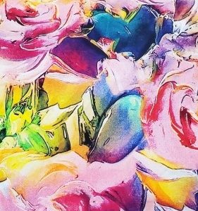 NOUVEAU tissu coton imprimé fin et souple motif fleurs