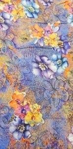 NOUVEAU tissu coton imprimé fin et souple motif fleurs