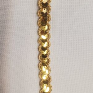 Galon Pailleté de 1.2 cm très souple en lurex doré