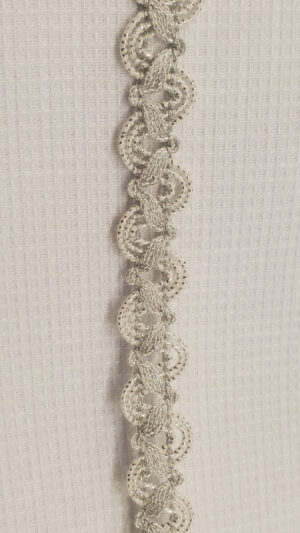 Galon Pailleté 1.2 cm très souple en lurex argenté