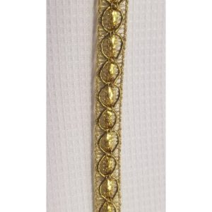 Galon Pailleté 8 mm En Lurex Doré