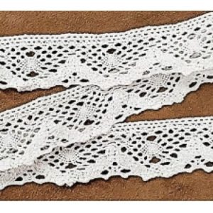 broderie blanche 100% coton largeur 2.5 cm