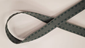 NOUVEAU gros grain gris clair surpiqué vert