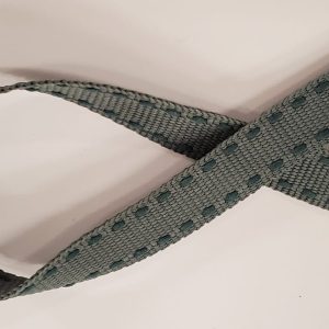 NOUVEAU gros grain gris clair surpiqué vert