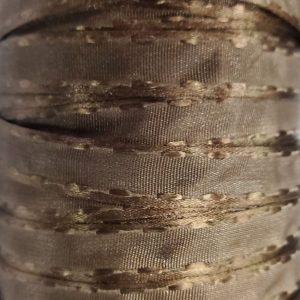 NOUVEAU ruban gros grain surpiqué marron satiné