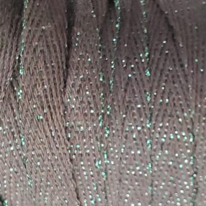 NOUVEAUX ruban sergé coton lurex vert