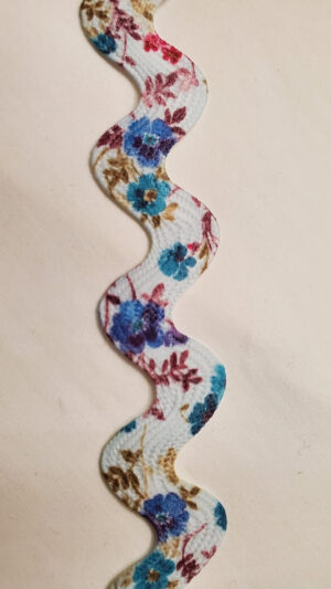 NOUVEAU ruban serpentine multicolore fleuri