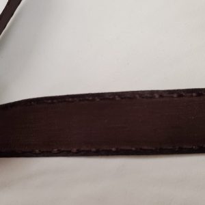 NOUVEAU ruban fantaisie façon couture surpiqué marron