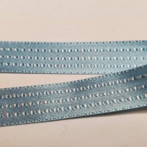 NOUVEAU ruban fantaisie satin façon couture bleu 1.5 cm