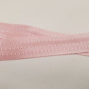 NOUVEAU ruban fantaisie satin façon couture rose pale