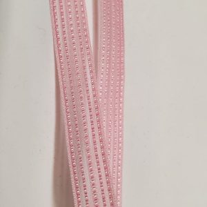 NOUVEAU ruban fantaisie organza façon couture rose pale 1.5 cm