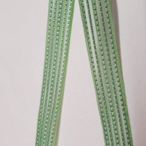 NOUVEAU ruban fantaisie organza façon couture vert 1.5 cm
