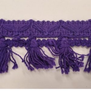 Ruban Frange Lainage Violet 55 mm