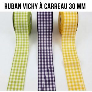 ruban vichy à carreau 30 mm
