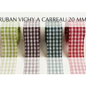 ruban vichy à carreau 20 mm
