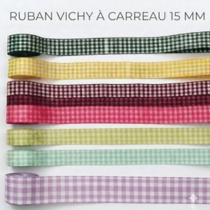 ruban vichy à carreau 15 mm