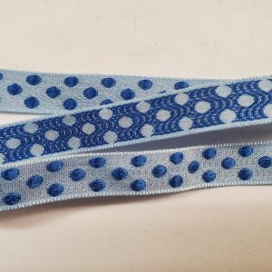 NOUVEAU ruban fantaisie à poids bleu sur fond bleu