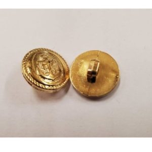 BOUTON militaire ancre marine doré ,15 mm