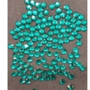 LOT DE 144 Strass Hot Fix EN Verre Rond Vert 6.5 mm