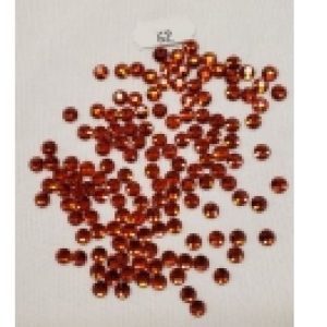 LOT de 144 Strass Hot Fix EN Verre Rond Rouge Orange 6.5 mm