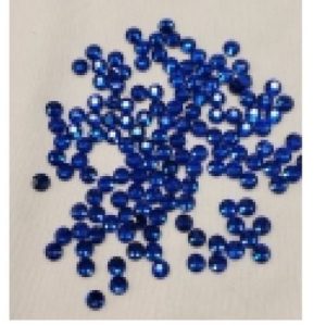 LOT DE 144 Strass Hot Fix EN Verre Rond Bleu Dur 6.5 mm