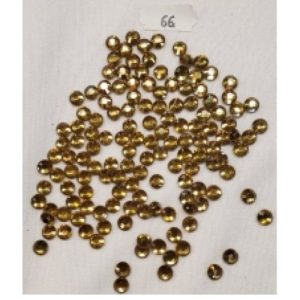 LOT DE 144 Strass Hot Fix EN Verre Rond Miel Or 6.5 mm