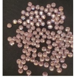 LOT DE 144 Strass Hot Fix EN Verre Rond Rose 6.5 mm
