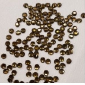 LOT DE 144 Strass Hot Fix EN Verre Rond Miel 6.5 mm