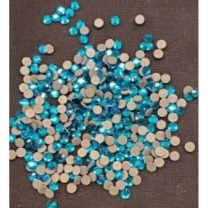 Strass En Verre Rond Turquoise,5 mm, vendu par 360 strass