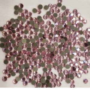 Strass En Verre Rond Rose 5 mm, vendu par 360 strass