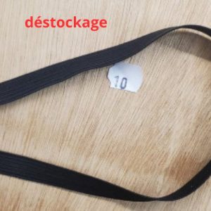 Déstockage Élastique Noir 10 mm – Lot de 5 ou 20 m – Couture & Accessoires