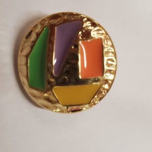 Bouton Strass Acrylique multicolore, 21mm