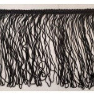 Frange Noire En Polyester 15 cm