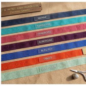 LOT DE 4 METRES Ruban Organza 13 MM