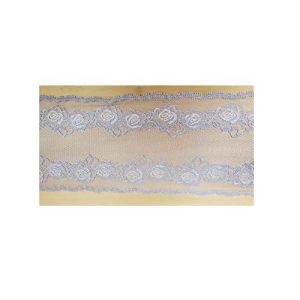 Dentelle de Calais leavers Grise 17 cm