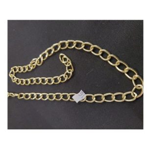 Nouvelle chaînette métallique doré décorative, largeur 8 mm / longueur 11 mm