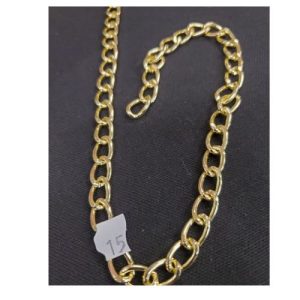 Nouvelle chaînette métallique doré décorative, largeur 8 mm / longueur 12 mm