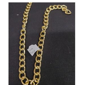 Nouvelle chaînette métallique doré décorative, largeur 7 mm / longueur 10 mm