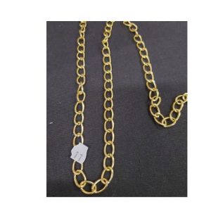 Nouvelle chaînette métallique doré décorative, largeur 8 mm / longueur 12 mm