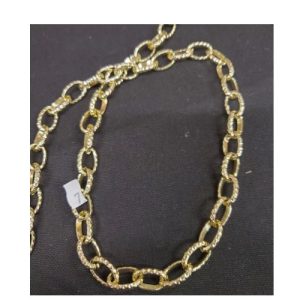 Nouvelle chaînette métallique doré décorative, largeur 10 mm / longueur 15 mm