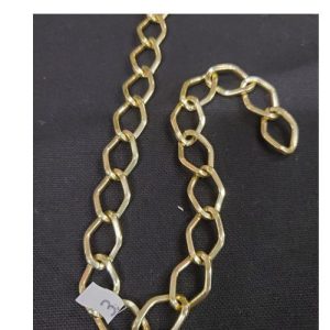 Nouvelle chaînette métallique doré décorative, longueur 19 mm/ largeur 13 mm