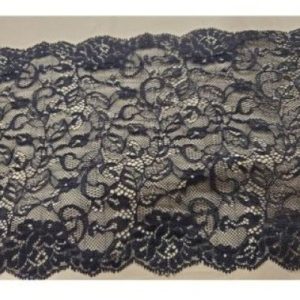 Dentelle de Calais Jacquard Noire 23 cm