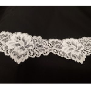 Dentelle de Calais Jacquard Blanche 8 cm