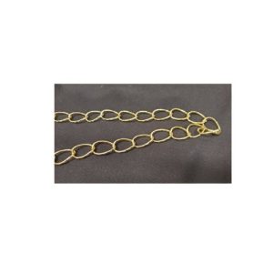 NOUVELLE CHAINETTE MÉTALIQUE DÉCORATIVE DORE LEGER LONGUEUR 28 MM/ LARGEUR 18MM