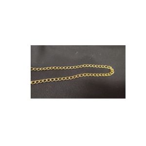 NOUVELLE CHAINETTE MÉTALIQUE DÉCORATIVE DORE LEGER LONGUEUR 9 MM/ LARGEUR 6 mm