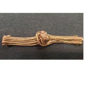 bouton brandebourg marron/ cuivré longueur 7 cm - largeur 7 mm