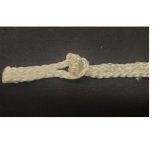 bouton brandebourg blanc longueur 9 cm / largeur 1cm