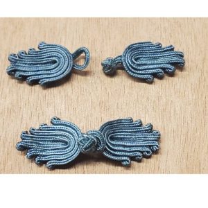 bouton brandebourg bleu longueur 6 cm /largeur 2 cm