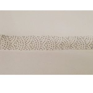 ruban fantaisie incrusté paillette argent, 20 mm